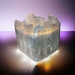 Large Selenite Candle Holder Tealight Votive‎ Mineral Crystal Witchy Bohemian
